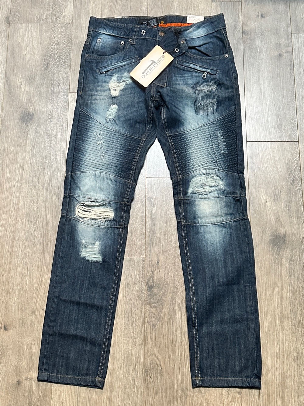 Copper Rivet Skinny Jeans Men’s 32x32 Dark Wash Denim NWT Style 1531-3062 - Picture 8 of 10